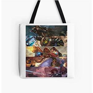 Paladins Characters in Action All Over Print Tote Bag