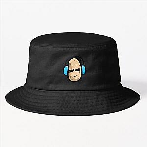 Potato With Headphones - Cool Funny Potato Music Artist PUBG Players Outfits PUBG In-Game Clothing Merch Bucket Hat