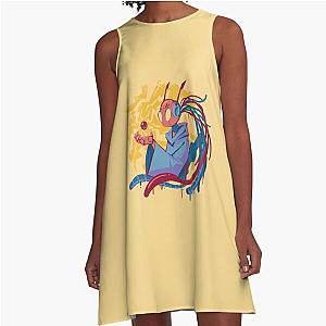 Pebbles Graffiti Rain World A Line Dress