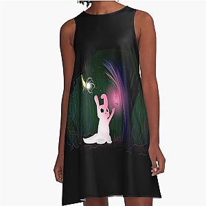 Glowing Slugcat Rain World A-Line Dress