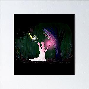 Glowing Slugcat Rain World Poster