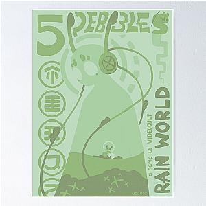 Five Pebbles Rain World Green Poster
