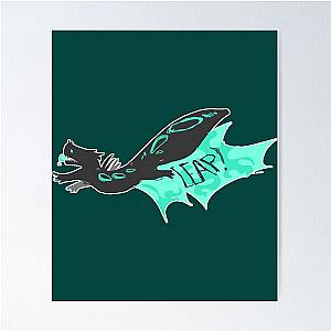 Cyan Lizard Rain World Poster