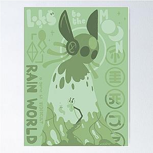 Looks to the Moon Rain World (Green) Poster