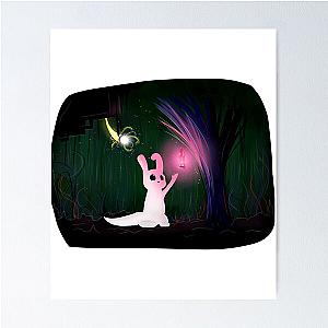 Glowing Slugcat Rain World Poster