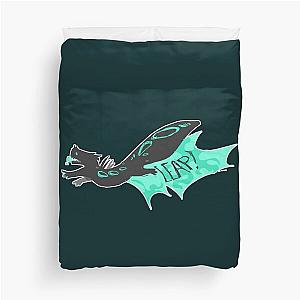 Cyan Lizard Rain World Duvet Cover