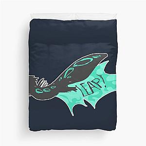 cyan lizard world duvet cover