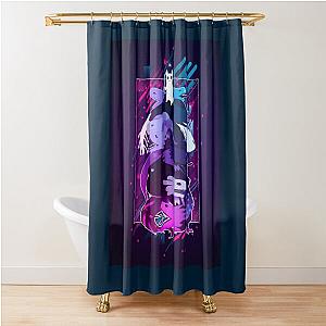 Rain World Modern Graphic Shower Curtain