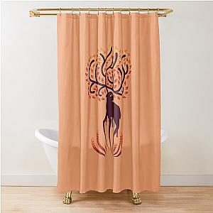 Rain Deer World Shower Curtain
