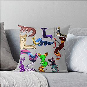 Rain World Slug Cat Throw Pillow