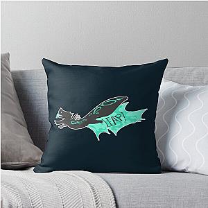 Cyan lizard world Throw Pillow