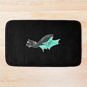 Cyan Lizard Rain Bath Mat