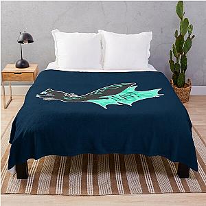 Cyan lizard world Throw Blanket
