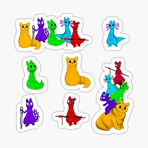 Rain World game characters fan art cats slugs sticker