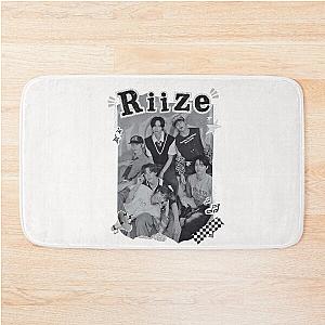 Rize Collage: Bold Black and White Art Bath Mat