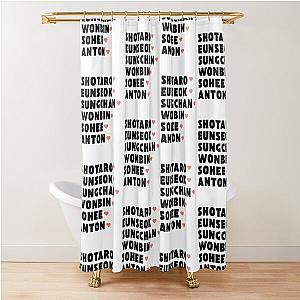 RIIZE with Member Names Kpop Group Design Shower Curtain
