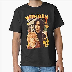 Cute Yellow Collage of Kpop Group Riize's Wonbin Classic T-Shirt