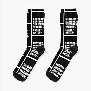 RIIZE with Member Names Kpop Group Design Black Socks