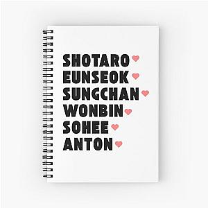 RIIZE with Member Names Spiral Notebook