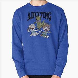 Group Run Away Rugrats Adulting Humor Pullover Sweatshirt