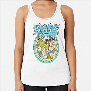 Rugrats Rainbow Circle Group Shot Retro Racerback Tank Top