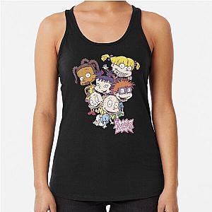 Rugrats Pile Up Distressed Group router back Tank Top