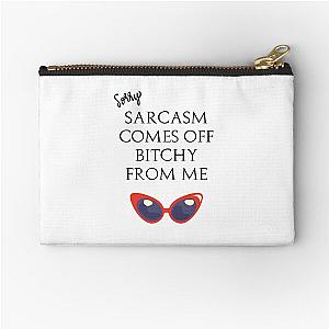 Eric Berns Santa Clarita Diet Sorry Sarcasm Comes Off Bitchy From Me red glasses Zipper Pouch