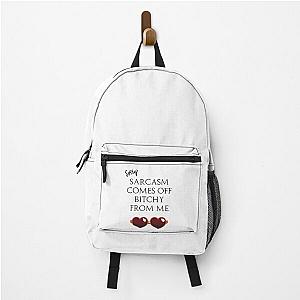 Eric Berns Santa Clarita Diet - Sorry Sarcasm Comes Off Bitchy And Me - red heart glasses Backpack