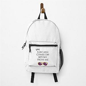 Eric Berns Santa Clarita Diet - Sarcasm Comes Off As Bitchy From Me - purple glasses Backpack