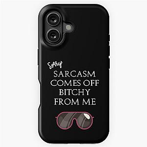 Eric Bernis Santa Clarita Diet - Sorry Me Sarcasm Comes Off - black glasses - white iPhone Tough Case