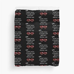 Eric Berns Santa Clarita Diet - Sarcasm Comes From Me - red heart glasses - White Duvet Cover