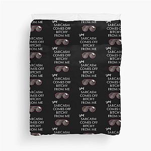 Eric Bernis Santa Clarita Diet - Sorry Sarcasm Comes Off From Me - black glasses - white duvet