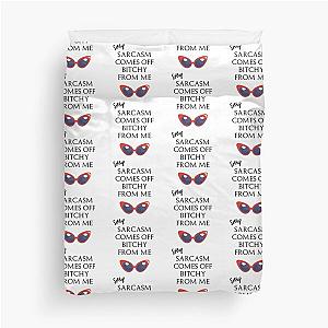 Eric Berns Santa Clarita Diet - Sarcasm Comes Off bitchy from Me
red glasses Duvet Cover