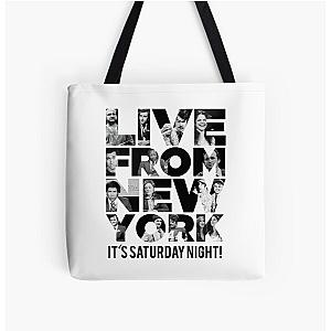 Live from New York Saturday Night Live Early Cast All Over Print Tote Bag