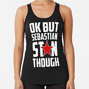 Sebastian Stan Blankets Sebastian Stan Stickers Ok But This Sebastian Stan Blanket Racerback Tank Top