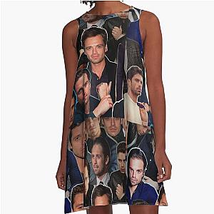 Sebastian Stan Photo Collage Blankets A-Line Dress Sebastian Stan Photo Collage Pillow Sebastian Stan Photo Collage Tshirt