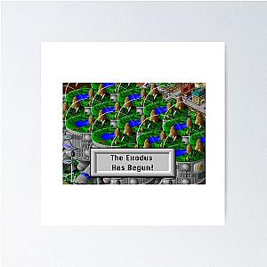 SimCity 2000 - Arcology The Exodus Has Begun - Maxis City Builder Simulation Retro Gamer Design Poster