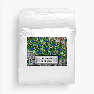 SimCity 2000 Arcology The Exodus Has Begun Maxis City Builder Simulation Retro PC Gamer Design Duvet Cover