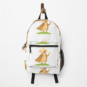 A lonely moth holding a yellow butterfly in daylight prairie (chibi) - Sky Children of the Light Backpack