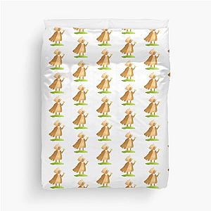 A lonely moth holding a yellow butterfly in the prairie sky children of the light duvet cover
