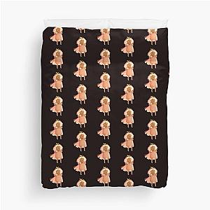 A yellow butterfly rests on a lonely moth's head in the daylight prairie Sky Children of the Light Duvet Cover