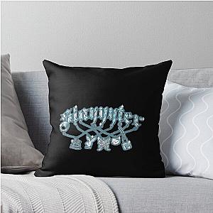 Pink Slitter Chain Throw Pillow