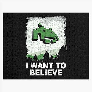 Space Invaders I want to believe Jigsaw Puzzle