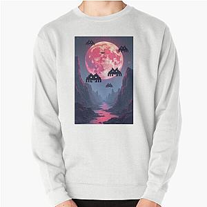 Space Invaders Moon Pullover Sweatshirt