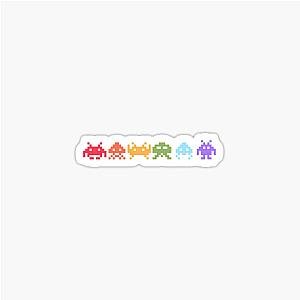 Space Invaders Pixel Art Classic Aliens Sticker