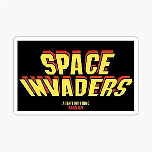 Space Invaders but for people sticker