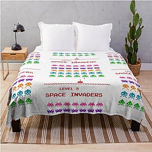 Space Invaders Game Throw Blanket