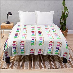Space Invaders Vertical Color Throw Blanket