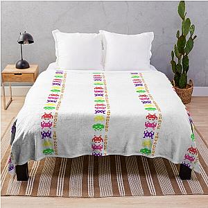 Space Invaders Vertical with Color Throw Blanket