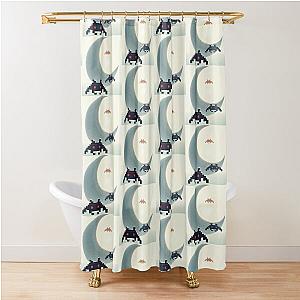 Space Invaders Moo Shower Curtain